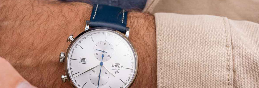 montre homme avec bracelet en cuir